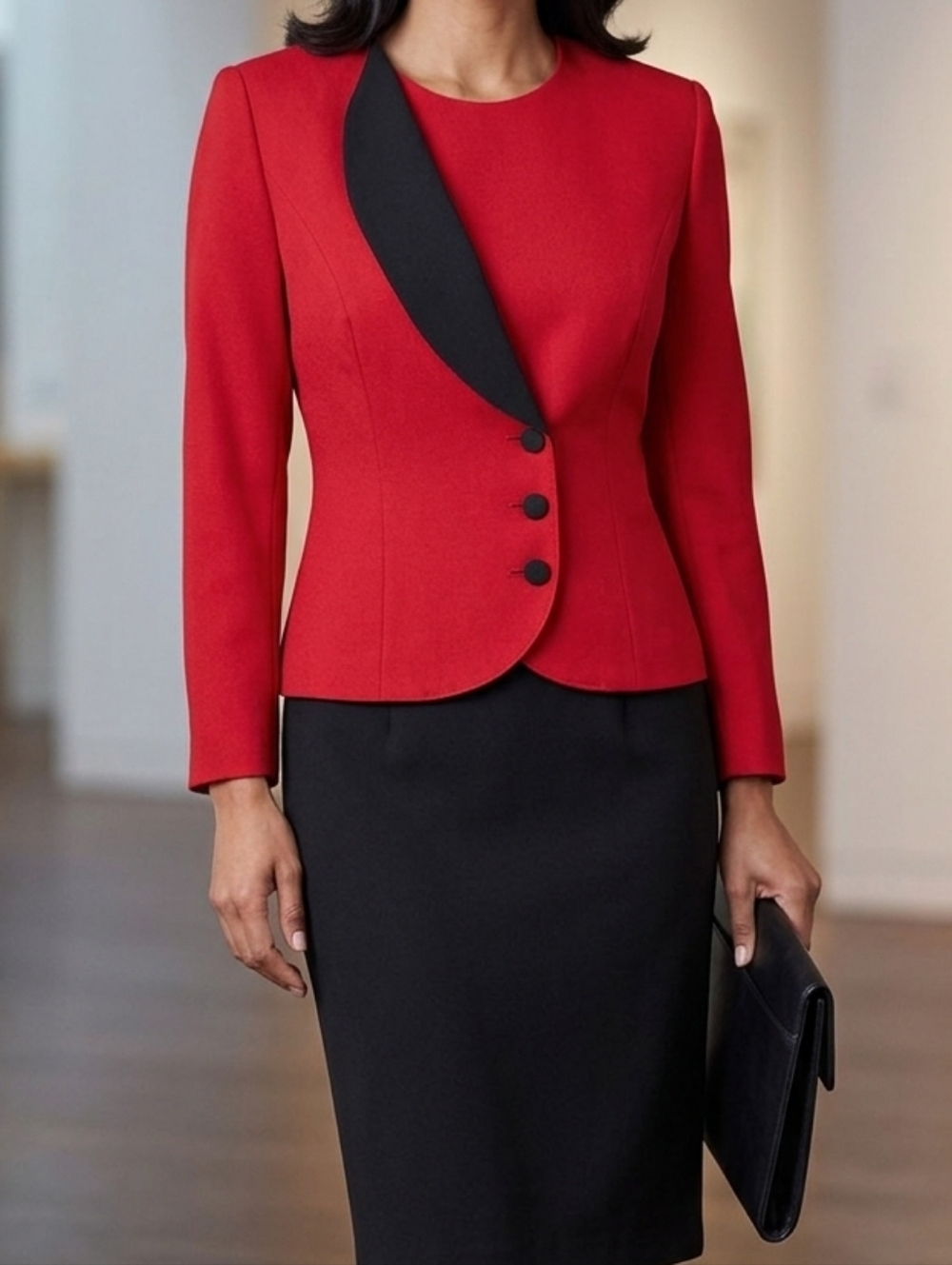 Joseph Feldman Red Blazer and Skirt Set #221